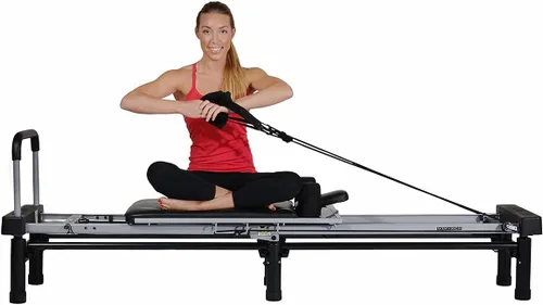 Vista 7 de Reformador AeroPilates - Máquina de entrenamiento de Pilates para gimnasio en casa - Reboteador de fitness cardiovascular - Capacidad