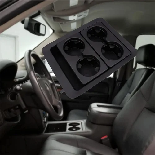 Vista 2 de Bandeja portavasos para consola central, Compatible con 2007-2014 Chevy Avalanche Silverado Suburban Tahoe