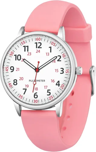 Vista 10 de IBSO Reloj de Mujer para Enfermera Fácil de Leer Esfera Relojes de Pulsera Correa de Silicona Resistente al Agua Relojes con Segundero y 24 Horas