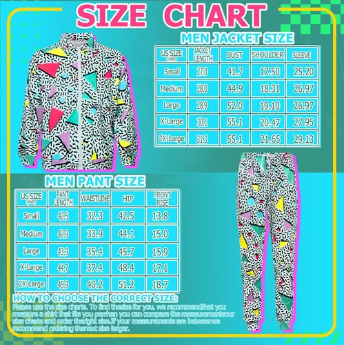 Vista 2 de Mepase Traje retro de los años 80 y 90 para hombre, ropa deportiva con cinta lateral, ropa urbana, ropa urbana, casual, manga larga, chándal