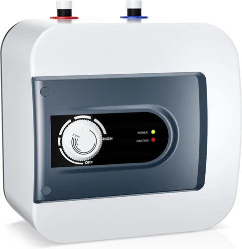 Vista 11 de Calentador de agua eléctrico de 1.6 galones, 1500 W bajo el fregadero, calentador de agua caliente bajo demanda, punto de uso montado en la pared