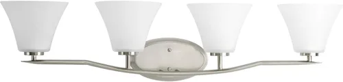 Vista 10 de Progress Lighting Bravo - Lámpara de tocador de baño de 3 luces, níquel cepillado níquel