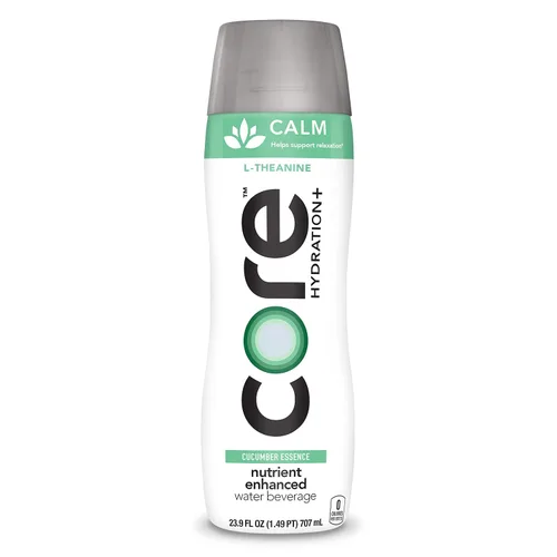 Vista 5 de CORE Hydration+ Calm, Agua de Nutrientes Mejorada con Esencia de Pepino y L-Teanina, Botella de 23.9 fl. oz (Paquete de 12)
