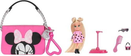Vista 2 de Disney ILY 4ever JAKKS Pacific - Minnie Mouse Inspired Articulated Mini Doll in Pink - Includes Accessories - Disney Mickey Mouse