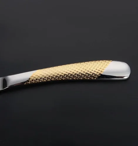 Vista 9 de Juego de cubiertos martillados para 16 cubiertos duraderos de acero inoxidable 18 10, 64 piezas de cubiertos delicados, tenedores y cucharas, juego