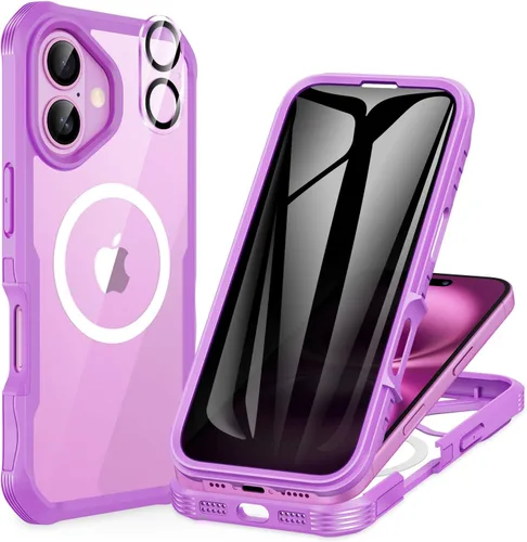 Vista 74 de CENHUFO Funda de privacidad para iPhone 11 Pro, funda de cuerpo completo con protector de pantalla de privacidad de vidrio templado 9H integrado