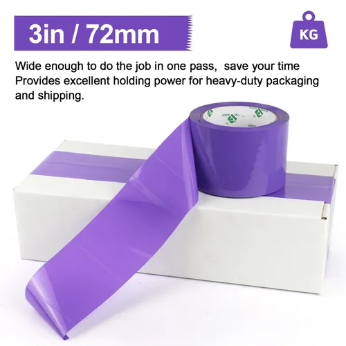 Vista 4 de BOMEI PACK Cinta de embalaje marrón de 3 pulgadas, 6 rollos de repuesto de cinta de embalaje ancha para mudanza, envío y almacenamiento, 2.4 mil x