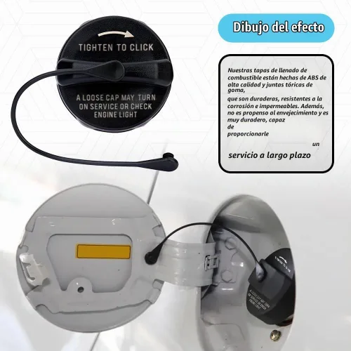 Vista 5 de Tapa de gasolina, tapa de combustible para 2000-2019 Dodge Ram 1500 2500 3500 Charger Challenger Dart Durango Journey Nitro Grand Caravan Caliber &