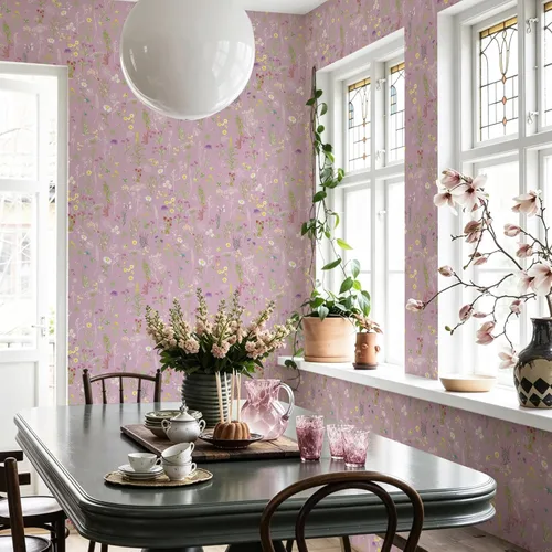 Vista 9 de JiffDiff Papel tapiz floral para despegar y pegar, papel de pared floral de granja, papel de contacto autoadhesivo de madera silvestre