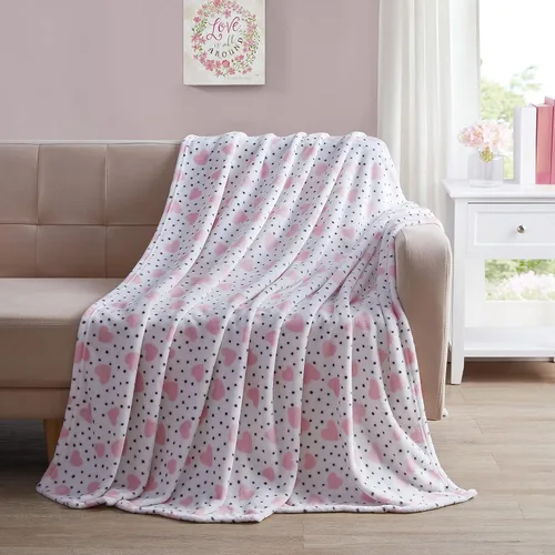 Vista 17 de Manta Tipo Throw de Vellón Suave como Terciopelo con Animales de Globos: Manta de Felpa de Terciopelo Acogedora con Diseño de Animales Rosa Oscuro