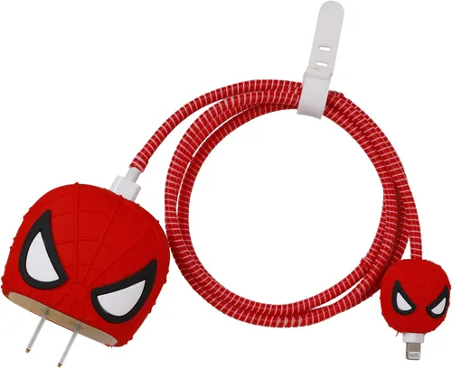Vista 9 de Bonita funda protectora 3D de dibujos animados para cargador de pared, compatible con adaptador de corriente USB-C de 20 W de Apple y cable