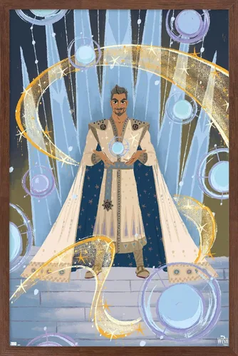 Vista 10 de Trends International Disney Wish - Póster de collage 4 (King Magnifico), póster de pared, 14.72 x 22.37 pulgadas, versión enmarcada de madera