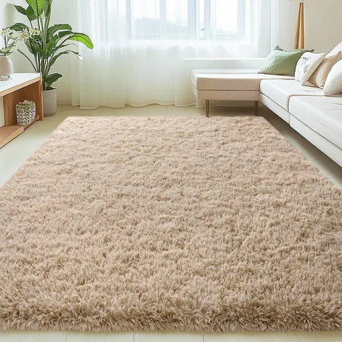 Vista 39 de Mugorn - Alfombras suaves y esponjosas de 2 x 3 pies para el hogar, alfombra pequeña con 4 mallas antideslizantes, color negro, 2 x 3 pies