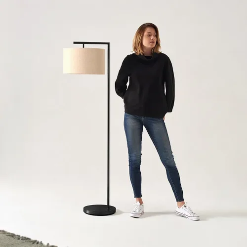 Vista 10 de Brightech Montage - Lámpara de pie moderna - Lámpara de pie LED con pantalla bronceada para salas de estar y oficinas - Luz de lectura