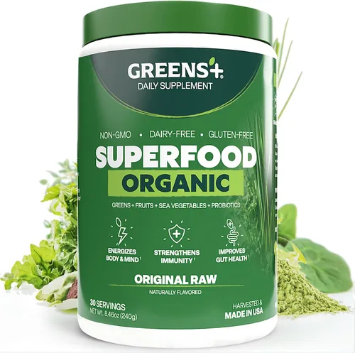Vista 9 de Green Plus Organics Chocolate amazónico súper alimento Sin OMG Suplemento dietético verde – 8,46 oz Boost Energy, mezcla esencial de alimentos