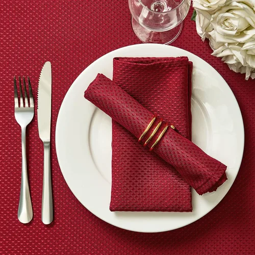 Vista 23 de Mebakuk Juego de 6 servilletas de tela de primera calidad de 17 x 17 pulgadas, lavables y pequeñas, servilletas de mesa suaves para bodas, fiestas
