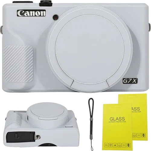 Vista 15 de Funda para cámara digital Canon Powershot G7 X Mark III, funda de silicona suave para cámara réflex digital Canon Powershot G7X Mark III, viene