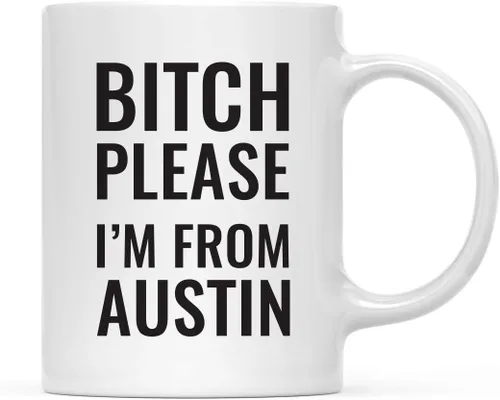 Vista 14 de Andaz Press Taza de café de 11 onzas, regalo de broma, Bitch Please I'm from Alabama, paquete de 1, incluye caja de regalo, divertidas ideas
