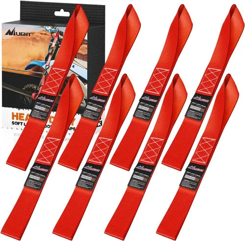 Vista 12 de Nilight Soft Loop - Correas de amarre de motocicleta de 1.7 x 17 pulgadas, resistentes, 12,000 libras, resistencia máxima a la rotura para asegurar