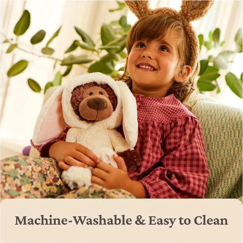 Vista 7 de GUND Philbin Bunny - Oso de peluche prémium con disfraz de conejo de Pascua, animal de peluche para edades de 0 años en adelante, 10 pulgadas
