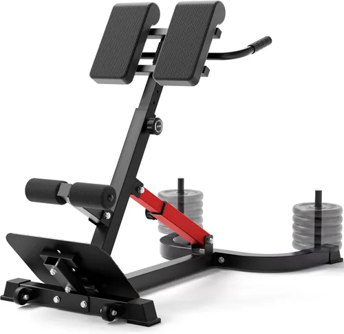 Vista 10 de Máquina de extensión de respaldo de silla romana, altura y ángulo Capacidad de 245 libras, marco de acero al carbono, almohadillas de soporte Negro