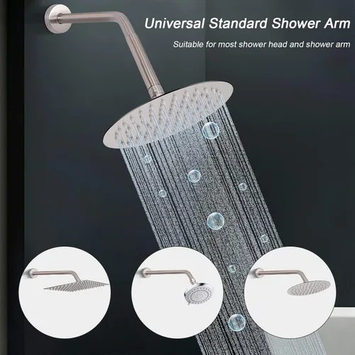 Vista 6 de Brazo de Extensión para Cabezal de Ducha, Extensor de Ducha con Salida de Agua - Reduce la Altura Existente, Extensión de Tubería de Ducha