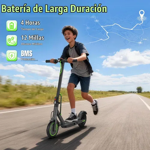Vista 3 de Scooter eléctrico para pies de 7.8"-9.4", motor de 350W, rango máximo de 15