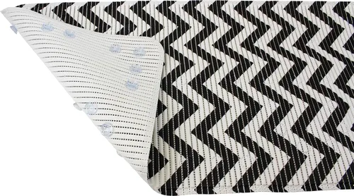 Vista 4 de Splash Home Chevron Softee - Tapete individual para bañera, antideslizante, extra largo, con 58 ventosas, 36 pulgadas de largo x 17 pulgadas