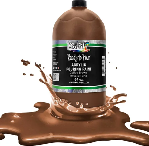 Vista 10 de Pouring Masters - Pintura acrílica premezclada de 8 onzas líquidas listas para verter, oro de 24 quilates, suministros de arte fluido para lienzo
