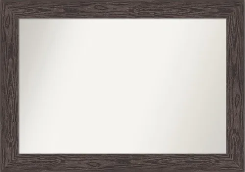 Vista 672 de Amanti Art Espejo personalizado, espejo de baño negro puente, espejo de pared o espejo de tocador de baño sobre el fregadero (26 x 26 pulgadas)