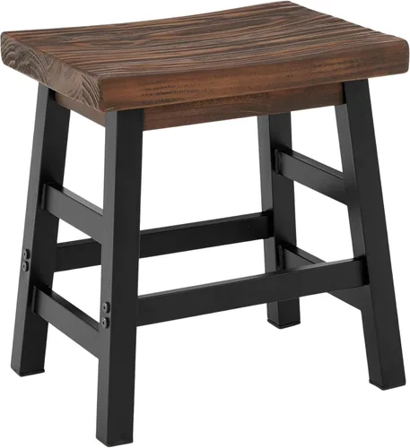 Vista 12 de Pomona - Escritorio compacto de 32 pulgadas con parte superior de madera maciza y marco de metal, escritorio pequeño de estilo industrial rústico
