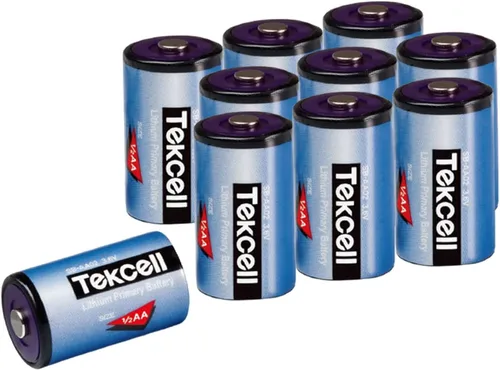 Vista 5 de Paquete de 2 baterías de litio SB-AA02 1/2 AA 3.6v 1200mah para ADT LS14250 PLC batería