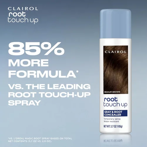 Vista 7 de Clairol Spray de coloración temporal para retoque de raíz, color de cabello negro, paquete de 1 Clairol Root Touch-Up Spray para teñir el cabello