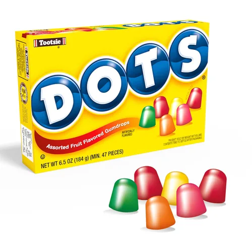 Vista 2 de DOTS - Gumdrops dulces surtidos con sabor a frutas, caja de teatro de 6.5 onzas, paquete de 4