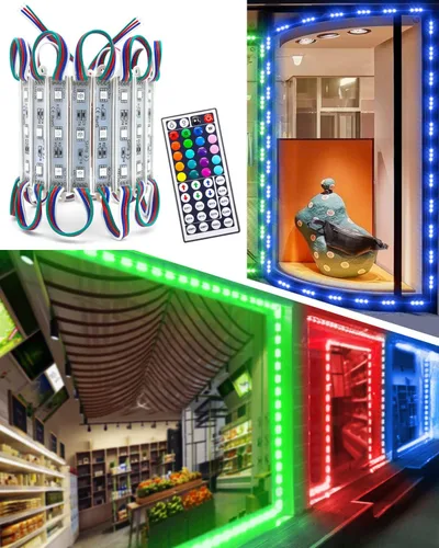 Vista 12 de Luces LED para escaparate, 40 pies, 80 piezas, impermeables, para letreros publicitarios, módulo de luz LED, 4 juegos de módulos LED 5050 SMD
