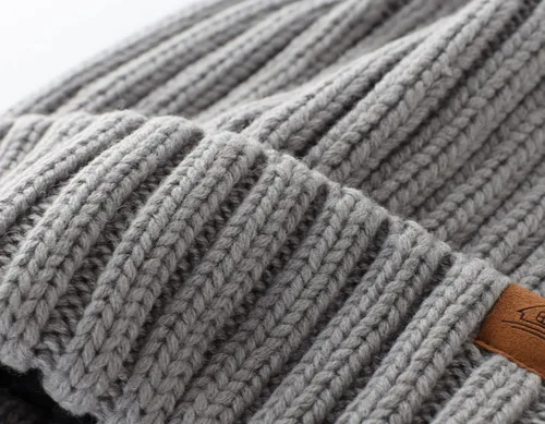 Vista 6 de Home Prefer Gorro de invierno para hombre, gorro de punto para mujer, con forro