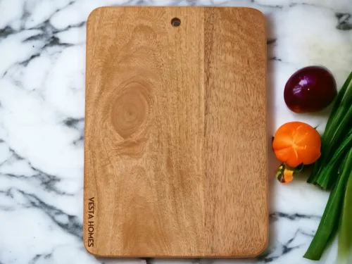 Vista 5 de Vesta Homes Tabla de madera para cortar/picar/servir, plato para verduras, queso y embutidos Madera de mango 11 x 8 pulgadas Hecho a mano