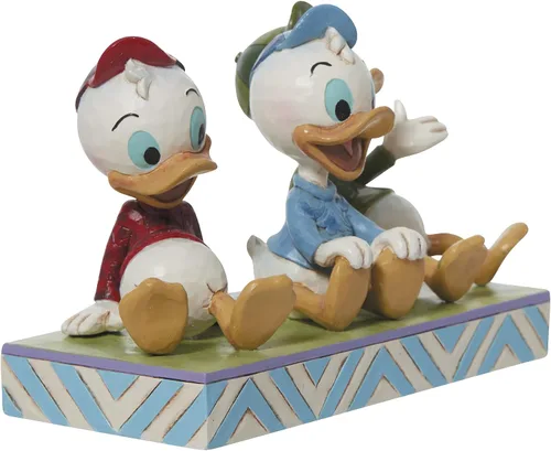 Vista 4 de Enesco Jim Shore Disney Traditions Huey Dewey y Louie - Figura sentada de 6.5 pulgadas