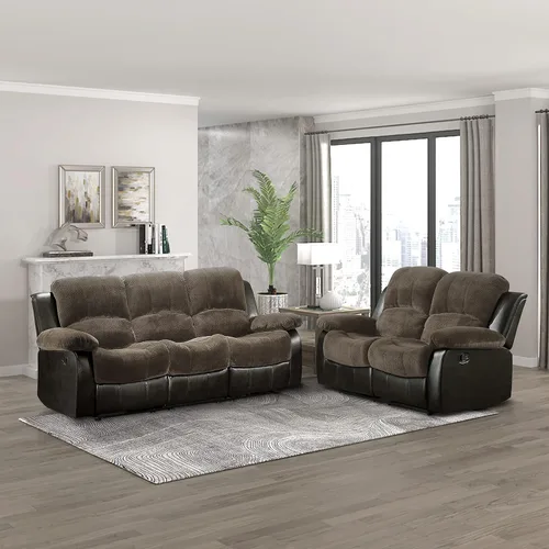 Vista 14 de Lexicon Humphreys Wall-Hugger - Juego de sala de estar reclinable manual, 2 piezas, color negro