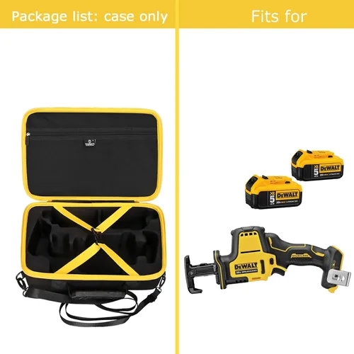 Vista 6 de Tourmate Funda rígida para sierra recíproca inalámbrica DEWALT ATOMIC 20V MAX* (DCS369B), solo funda