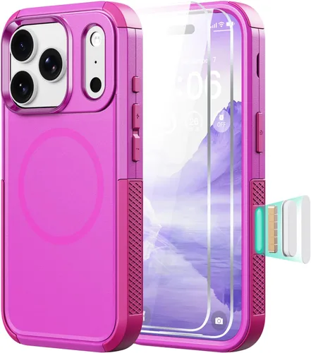 Vista 54 de Diverbox Funda para iPhone 13 [compatible con MagSafe] [con protector de pantalla] [a prueba de golpes] [a prueba de caídas] Funda de protección