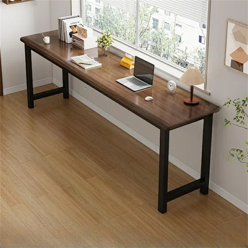 Vista 7 de Escritorio de oficina cuadrado de 15.7 pulgadas de frente a atrás, mesa larga rectangular para sala de estar, escritorio extra largo, estante