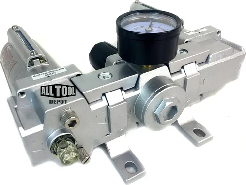 Vista 3 de Unidad de control de aire FRL de servicio pesado de 3/4" con drenaje automático C706NA