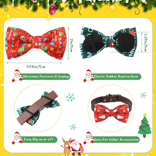 Vista 3 de Talltalk 30 Piezas de Corbatines para Perro, Lazos para Perro a Granel, Accesorios Festivos para Perro, Adornos para Collares Desmontables, Lazos