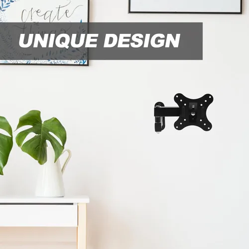 Vista 7 de SEWACC Soporte de pared retráctil ajustable para monitores y televisores, soporte estable compatible con esquinas con giro e inclinación