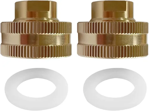 Vista 9 de Uenede Conector de manguera de jardín hembra de latón de 1/2 "NPT a 3/4" GHT hembra, reductor giratorio roscado reductor adaptador de conversión