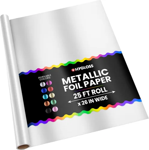 Vista 8 de Hygloss Products - Papel de aluminio metálico brillante, hojas de 20 x 26 pulgadas para artes, manualidades y envoltura de Navidad