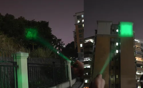 Vista 4 de Linterna LED verde de un solo modo, alcance largo de 150 yardas, alta potencia, visión nocturna, antorcha verde compacta de la linterna