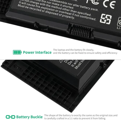 Vista 9 de 97Wh FV993 M4800 M6800 Batería para portátil Dell M4600 M4700 M6700 M6600 Series, compatible con RY6WH FJJ4W KJ321 PG6RC V7M28 R7PND 0TN1K5 7DWMT