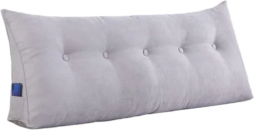 Vista 9 de Almohadas de cuña para sentarse en la cama, almohadas de lectura, almohada triangular con funda de almohada extraíble, cojín de respaldo para sofá